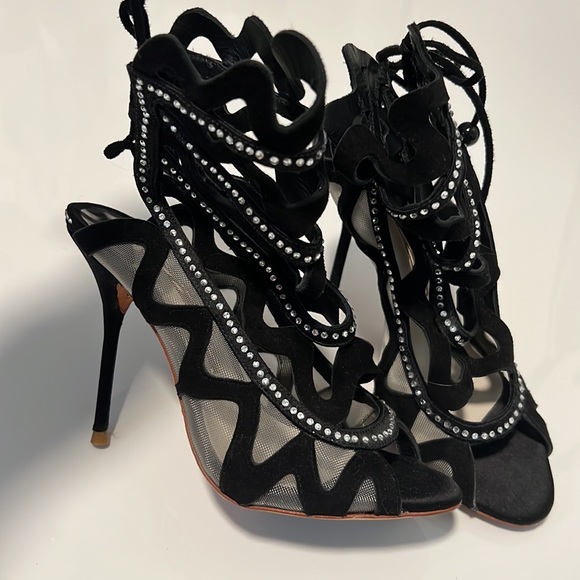 Sophia Webster Suede Cutout Sandals - Picture 4 of 8